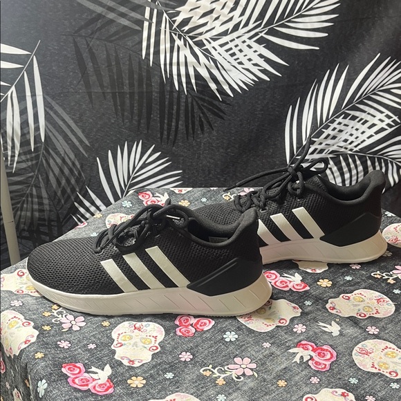 Adidas Cloudfoam Comfort Men’s Sneakers Size 9 Black/White - Picture 1 of 9